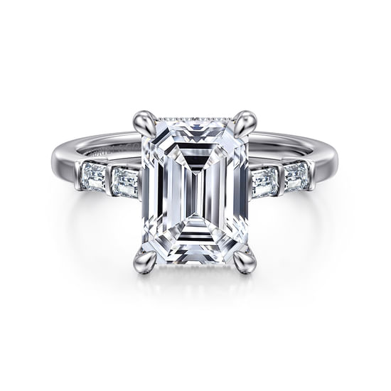 Gabriel - 14K White Gold Diamond Engagement Ring