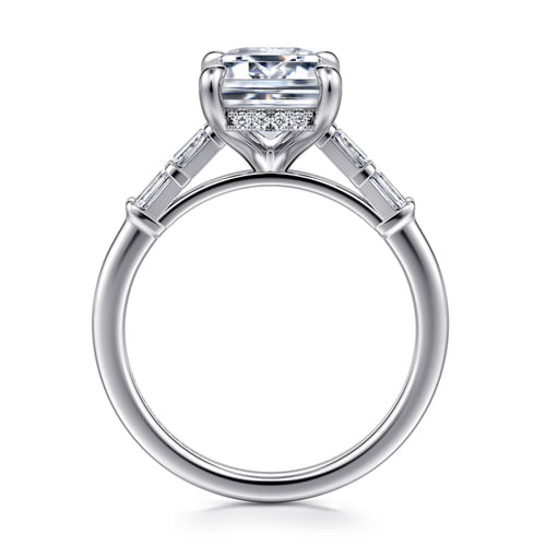 14K White Gold Diamond Engagement Ring