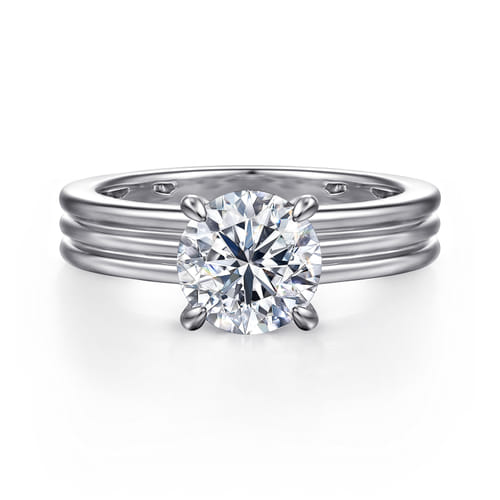 14K White Gold Diamond Engagement Ring
