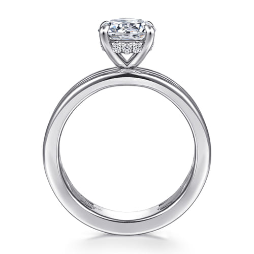 14K White Gold Diamond Engagement Ring