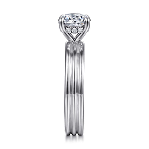 14K White Gold Diamond Engagement Ring