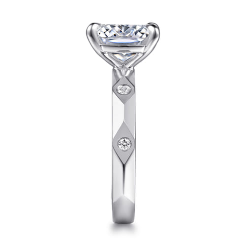 14K White Gold Diamond Engagement Ring