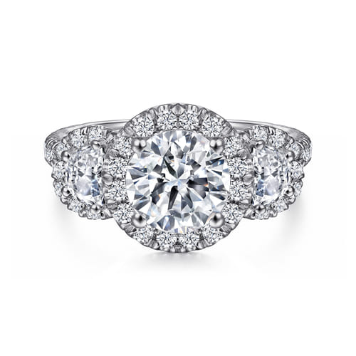 14K White Gold Diamond Engagement Ring