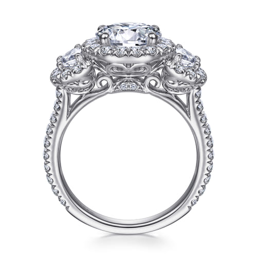 14K White Gold Diamond Engagement Ring