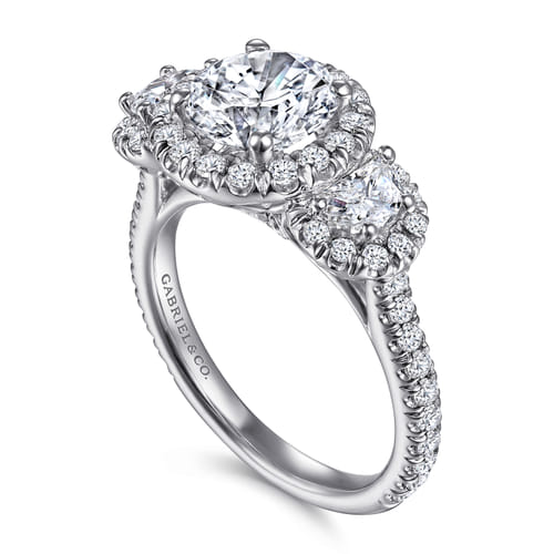 14K White Gold Diamond Engagement Ring