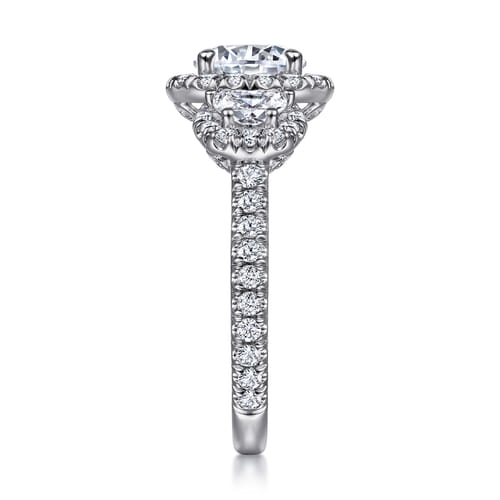 14K White Gold Diamond Engagement Ring