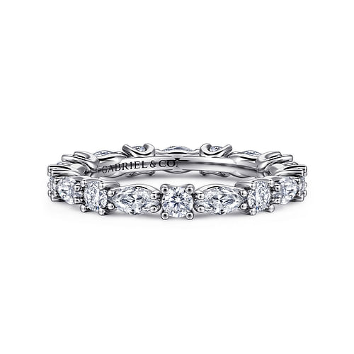 14K White Gold Diamond Eternity Band