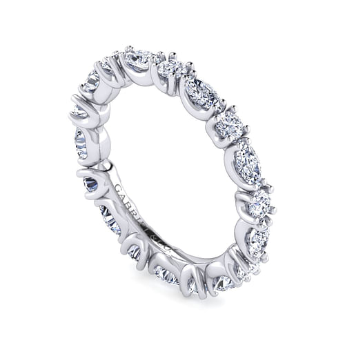 14K White Gold Diamond Eternity Band