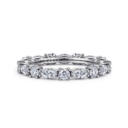 14K White Gold Diamond Eternity Band