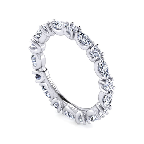 14K White Gold Diamond Eternity Band