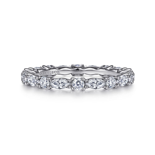 14K White Gold Diamond Eternity Band