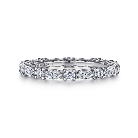 Gabriel - 14K White Gold Diamond Eternity Band