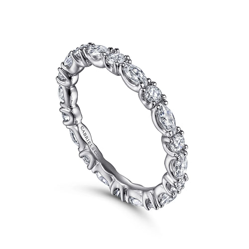 14K White Gold Diamond Eternity Band