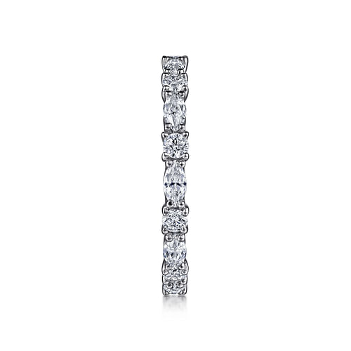 14K White Gold Diamond Eternity Band