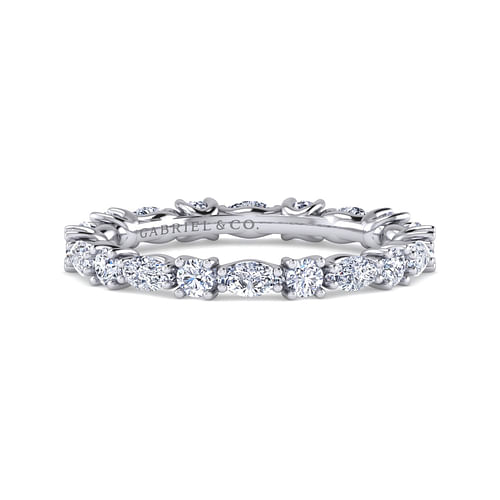 14K White Gold Diamond Eternity Band