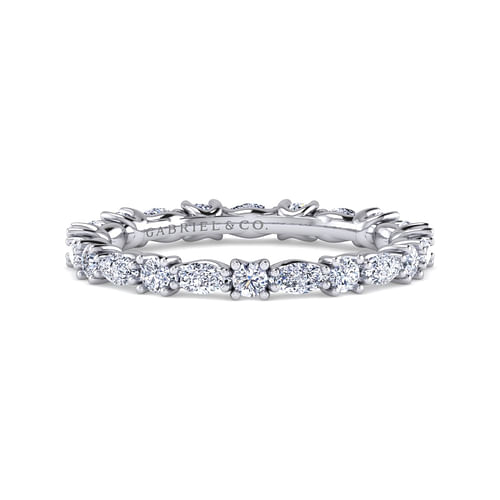 14K White Gold Diamond Eternity Band