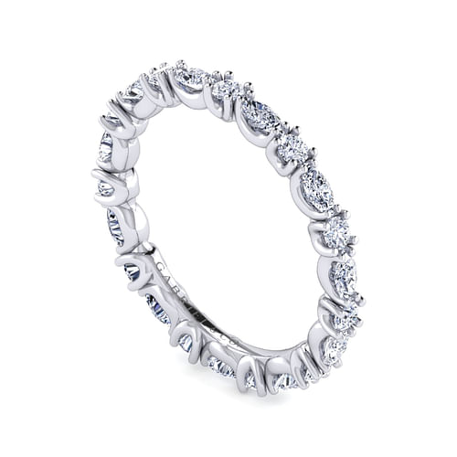 14K White Gold Diamond Eternity Band