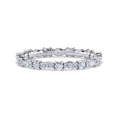 14K White Gold Diamond Eternity Band