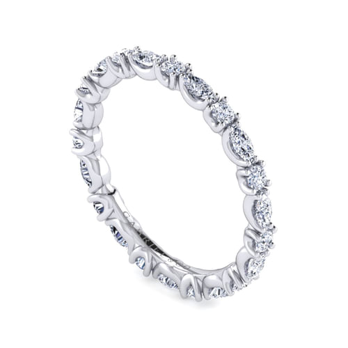 14K White Gold Diamond Eternity Band