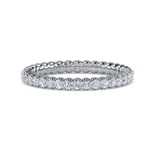 14K White Gold Diamond Eternity Band