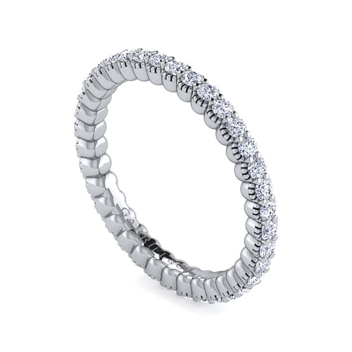 14K White Gold Diamond Eternity Band