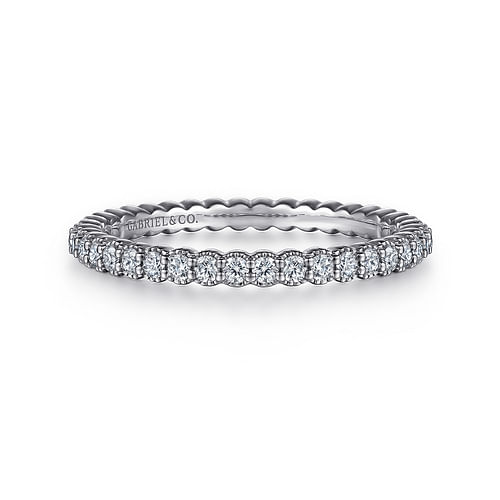 14K White Gold Diamond Eternity Band