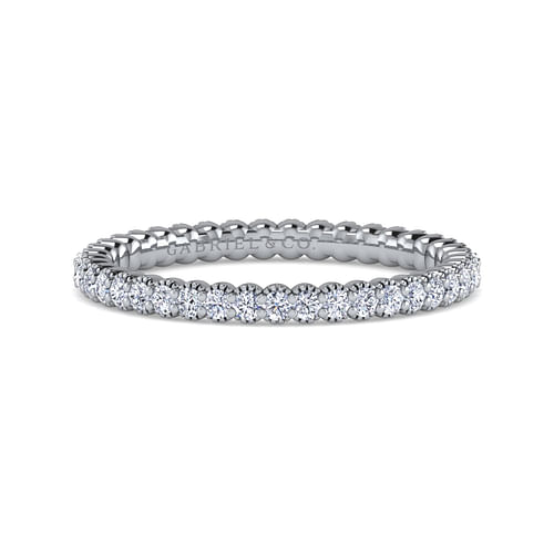 14K White Gold Diamond Eternity Band
