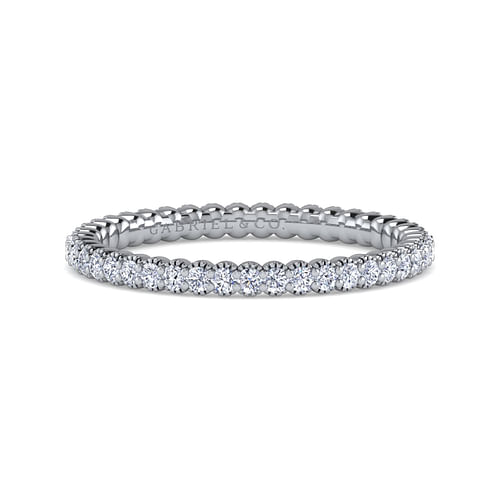 14K White Gold Diamond Eternity Band