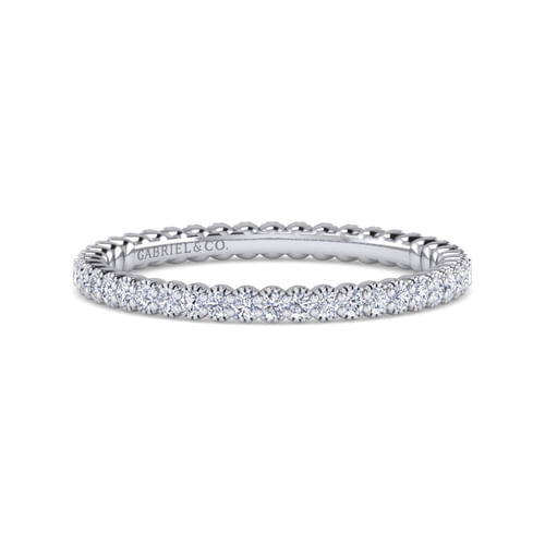 14K White Gold Diamond Eternity Band