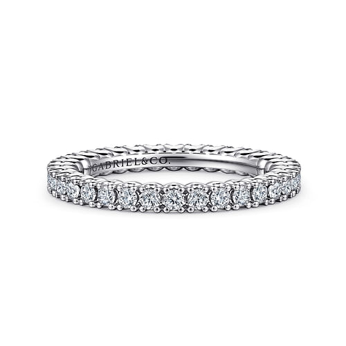 14K White Gold Diamond Eternity Band