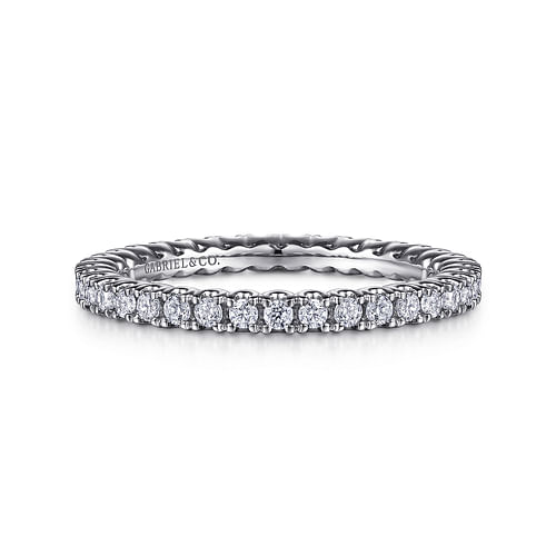 14K White Gold Diamond Eternity Band