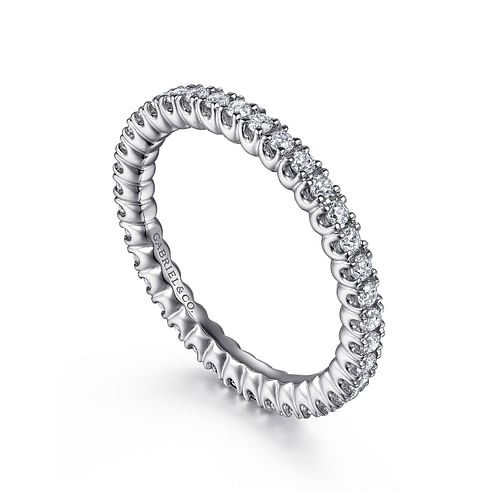 14K White Gold Diamond Eternity Band