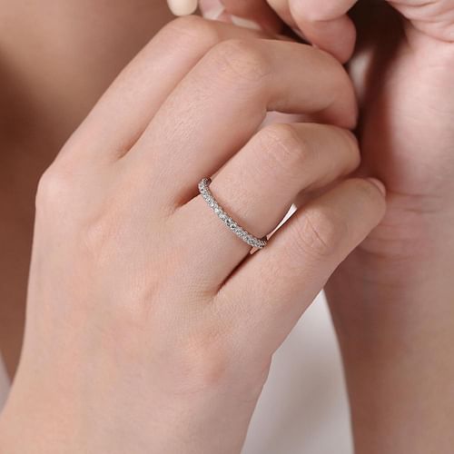 14K White Gold Diamond Eternity Band