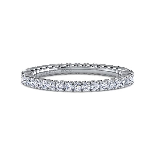 14K White Gold Diamond Eternity Band