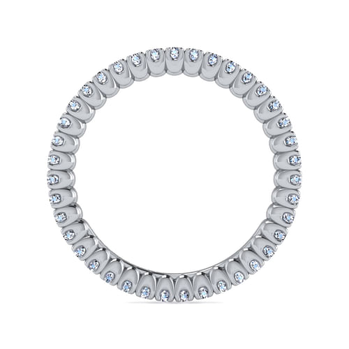 14K White Gold Diamond Eternity Band