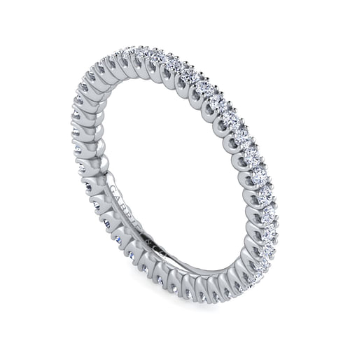 14K White Gold Diamond Eternity Band