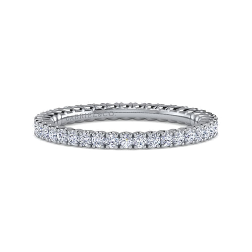 14K White Gold Diamond Eternity Band