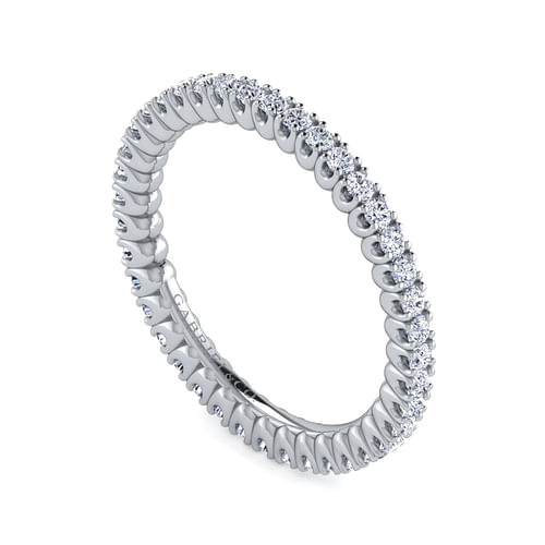 14K White Gold Diamond Eternity Band