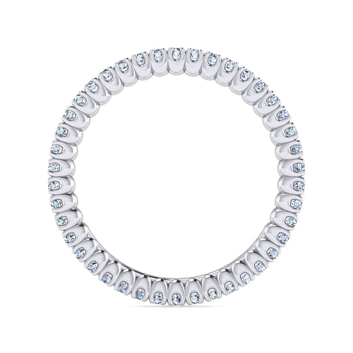 14K White Gold Diamond Eternity Band