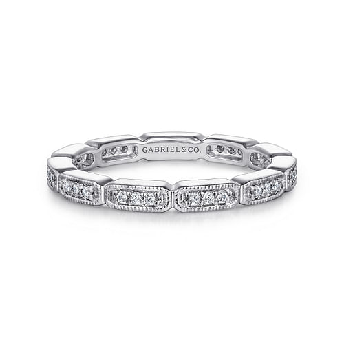 14K White Gold Diamond Eternity Band