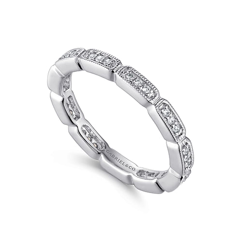 14K White Gold Diamond Eternity Band