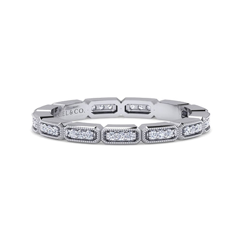 14K White Gold Diamond Eternity Band