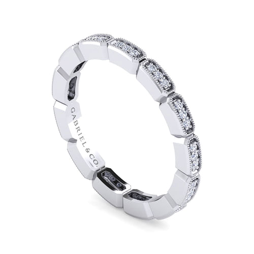 14K White Gold Diamond Eternity Band