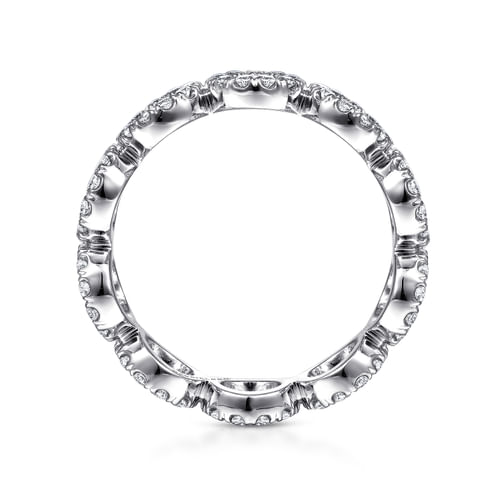 14K White Gold Diamond Eternity Band
