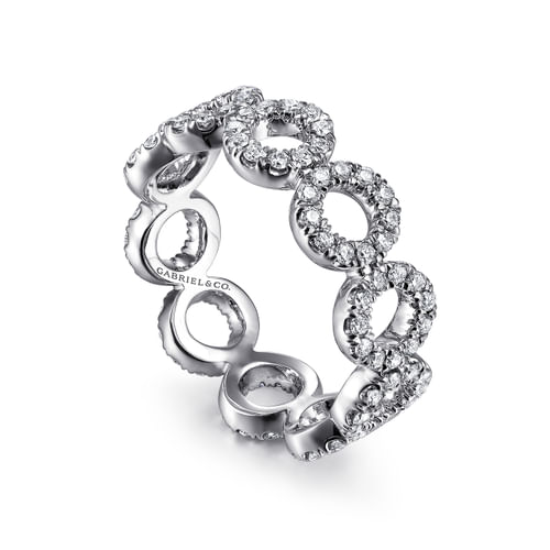 14K White Gold Diamond Eternity Band