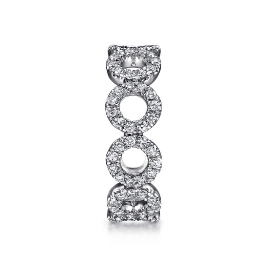 14K White Gold Diamond Eternity Band angle 4