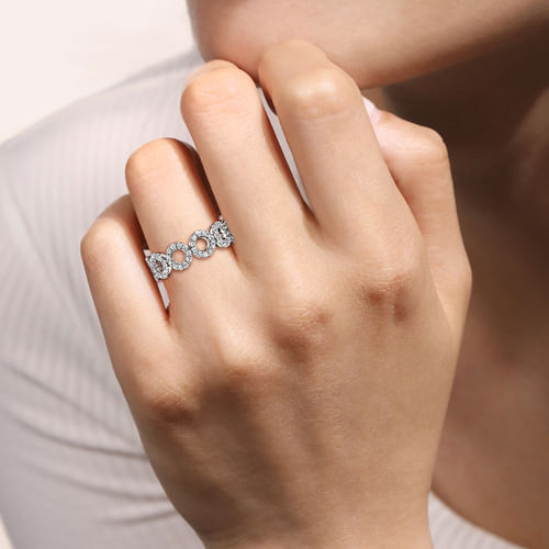 14K White Gold Diamond Eternity Band