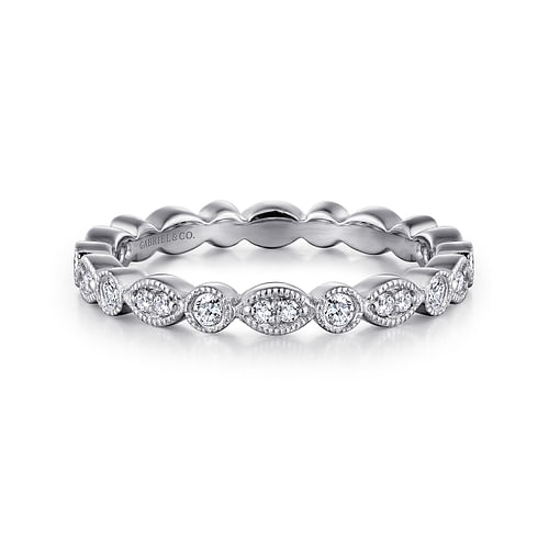 14K White Gold Diamond Eternity Band