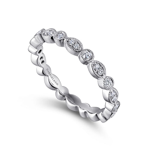 14K White Gold Diamond Eternity Band