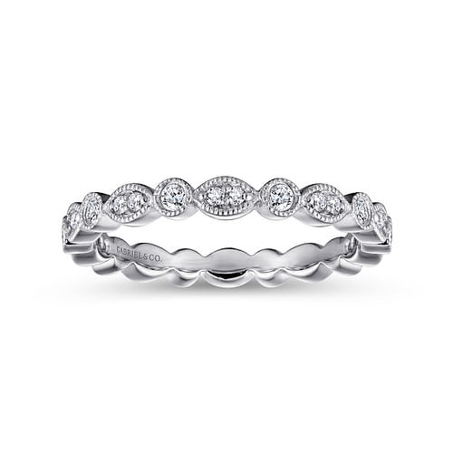 14K White Gold Diamond Eternity Band